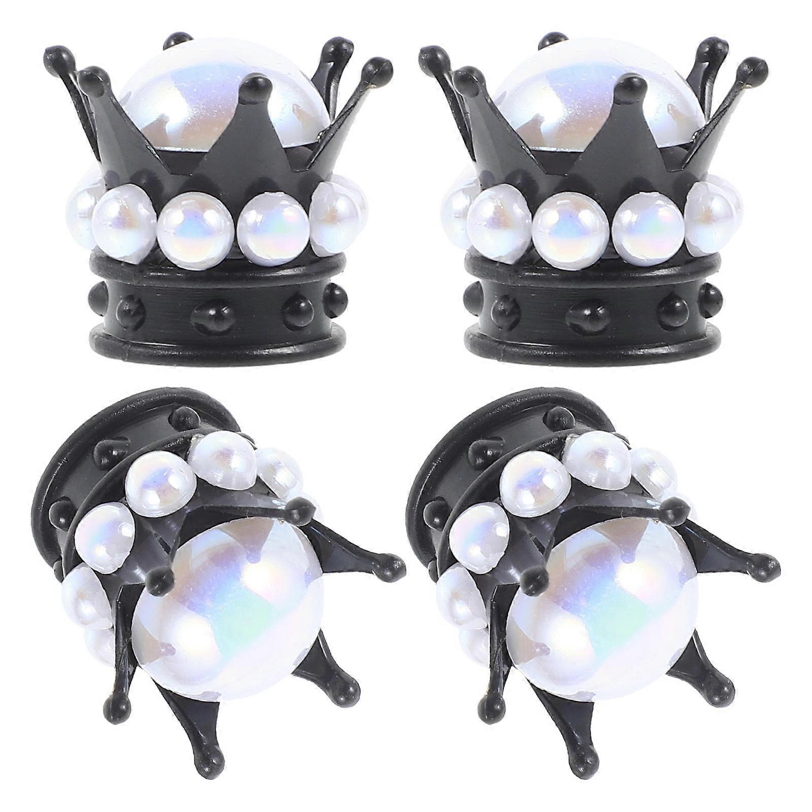 Tire Valve Stem Cover Car Modification Copper Base Glossy Surface 4Pcs