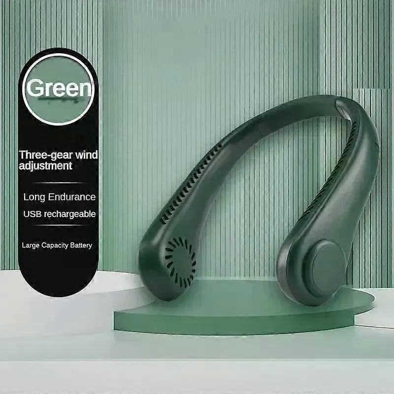 Portable Mini Home Summer Air-cooled Neck Hanging Fan for Outdoor Sports, Running, Travel Without Blades, Wearable USB Neck Stra