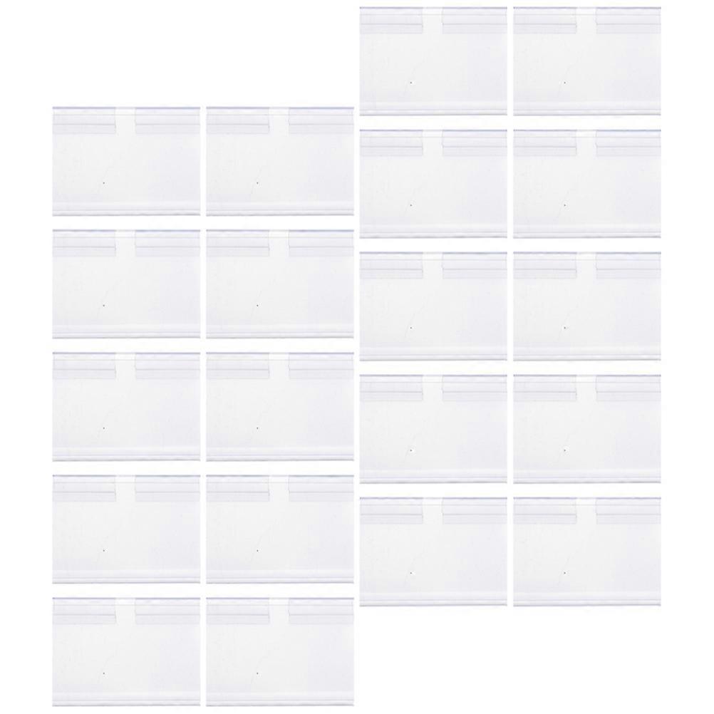 Label Holders For Shelves Price Card Holder Shop Rectangular PVC 2X4.2X6CM Price Display 80Pcs
