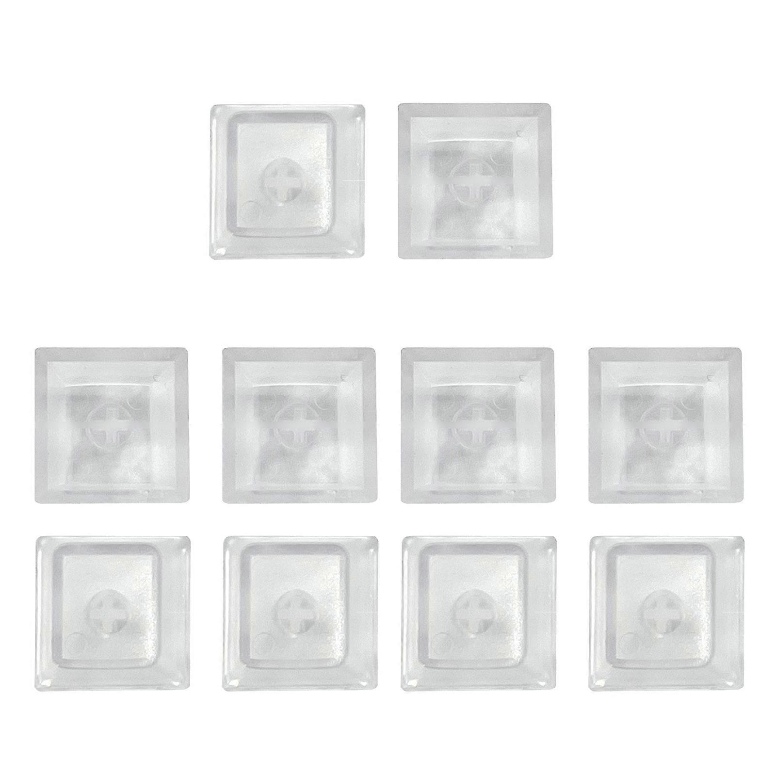 10Pcs Transparents PC Original Height Keycaps Mechanical Keyboards Keycaps Matte Frosteds Keycaps For Game Lovers  Transparent  