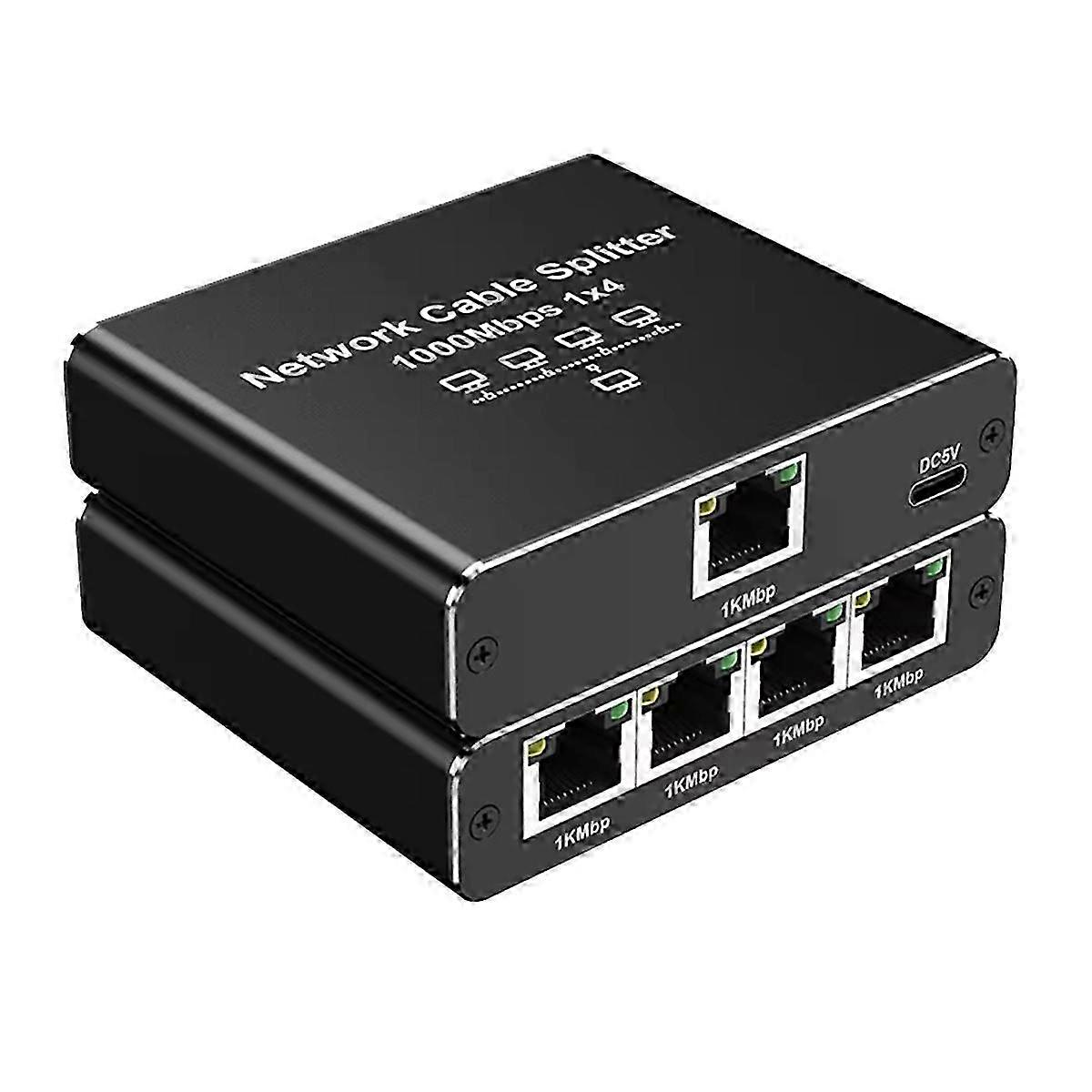 1000Mbps Ethernet Adapter LAN Internet Splitter Cat 6 RJ45 Gigabit Switch for PC Laptop TV Box Route Edition 0718