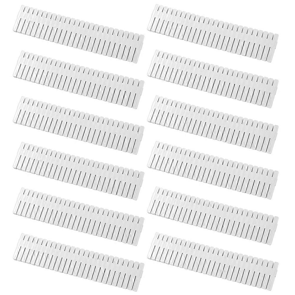 Plastic Sub-Grid Drawer Dividers Adjustable Separator Diy Design Household Items 45x7cm Storage Organization 12Pcs
