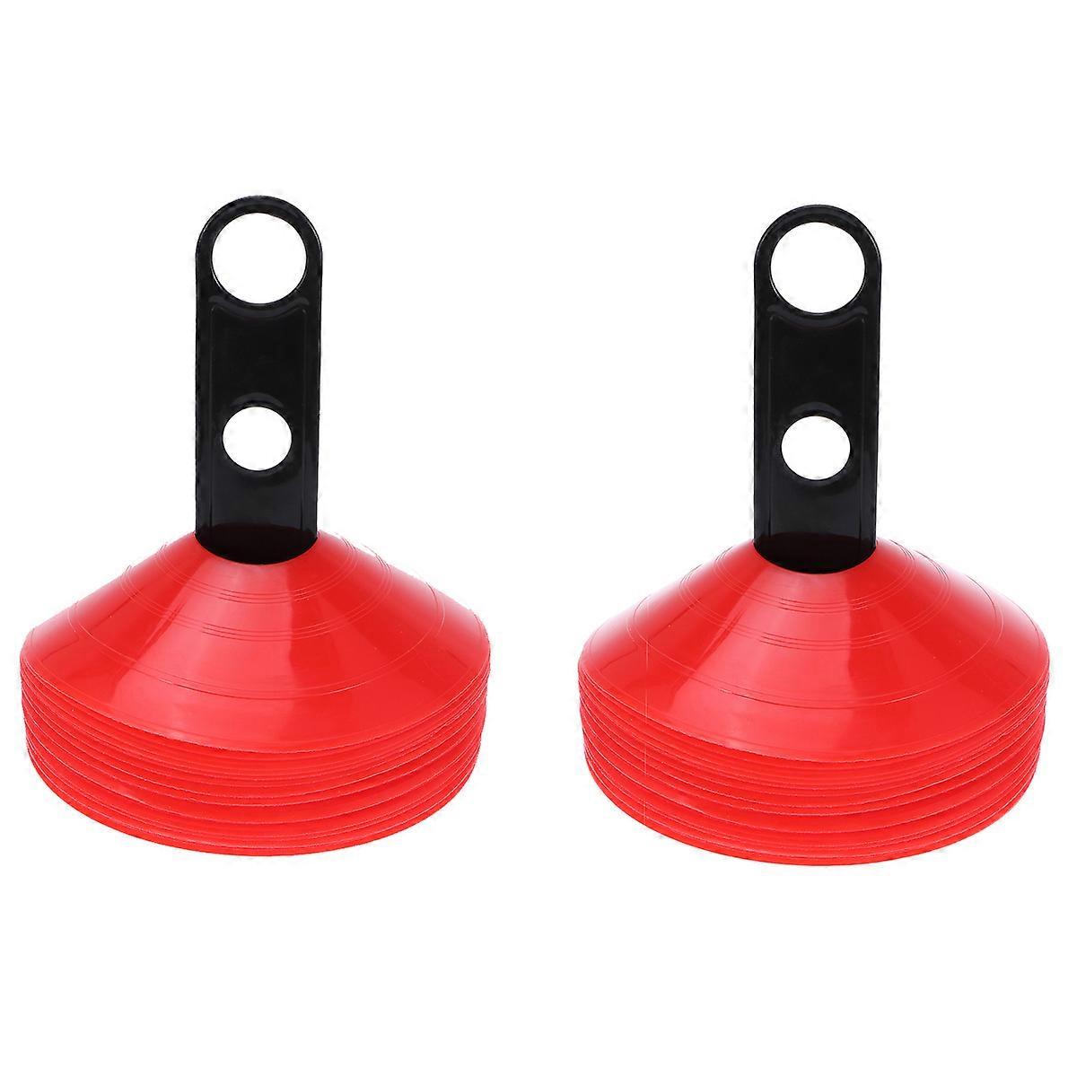 Agility Field Marker Cone Square Black 19x19x5cm For Football Training Outdoor Activities Durable and Long-lasting Use 26Pcs