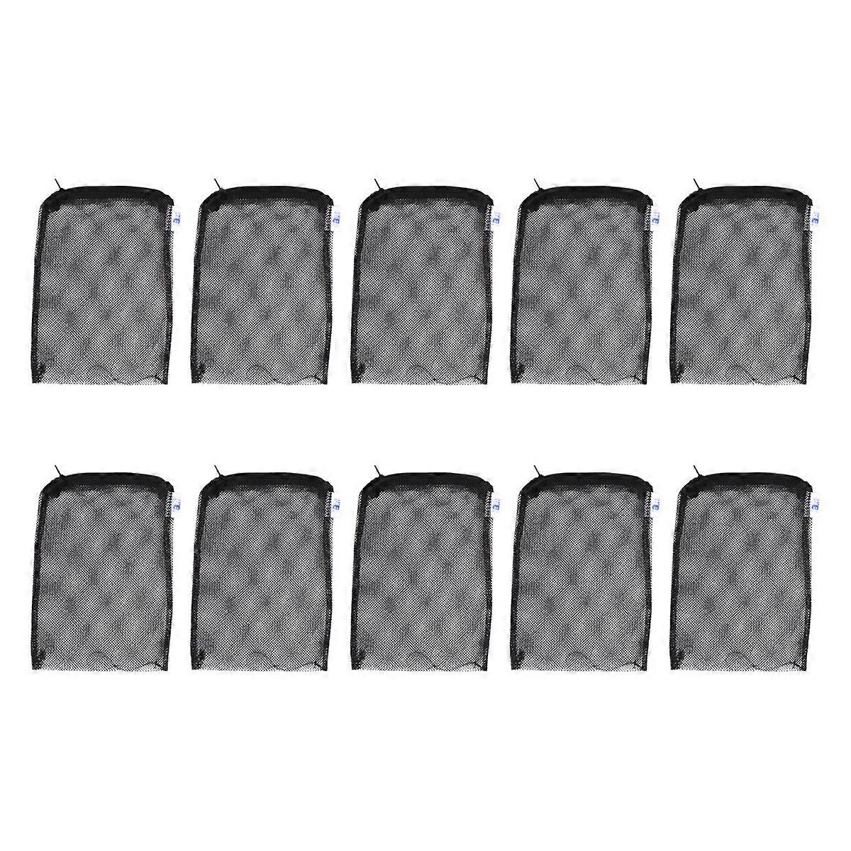 Mesh Filter Bag Water Tank Filter Bag Easy Cleaning Storage For Fish Tank Filtering Black Size S 10Pcs