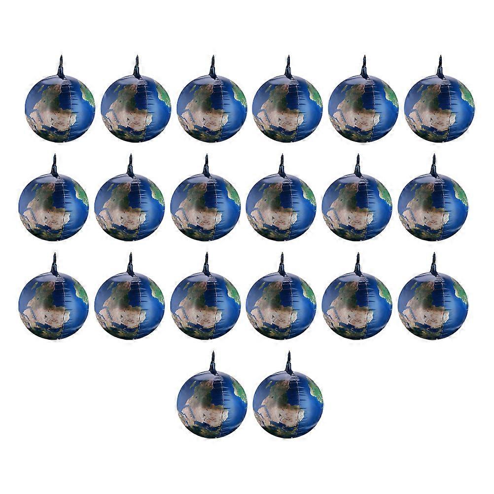 Earth Patterned Balloons Wandering Earth Theme Blue Decorations For Celebrations Background Wall 20Set
