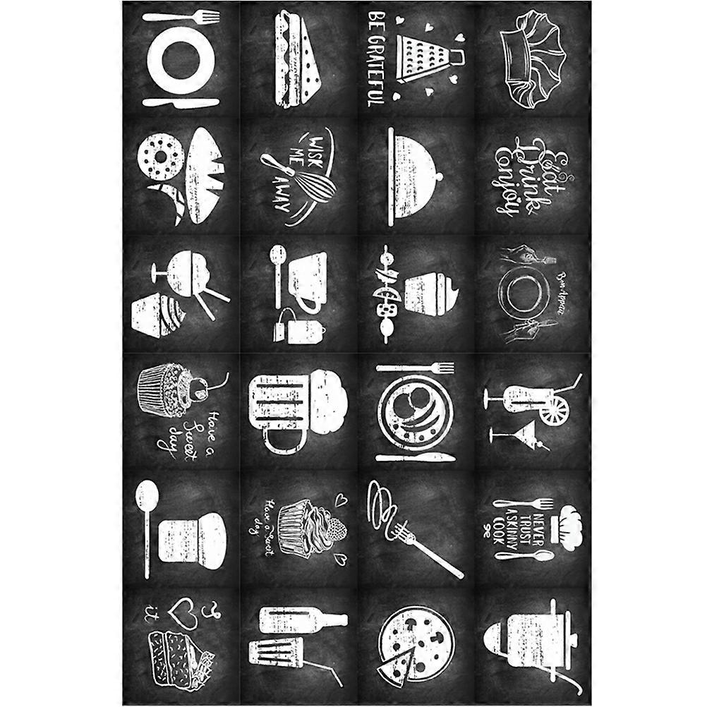 Waterproof Tile Stickers Self Adhesive Removable Protect Tiles from Dirt Assorted Color 10x10cm 24Pack