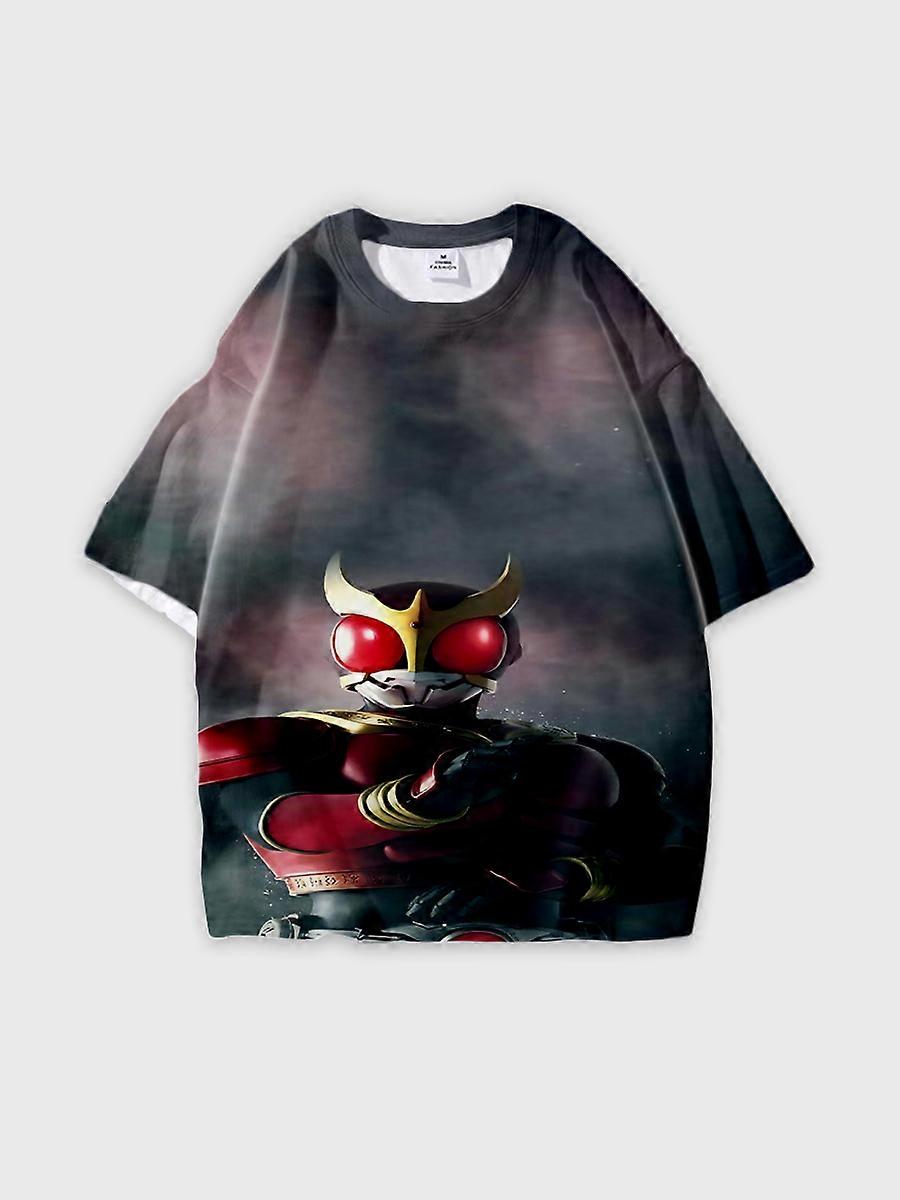 T-shirt round neck Role Pattern loose short sleeve I80