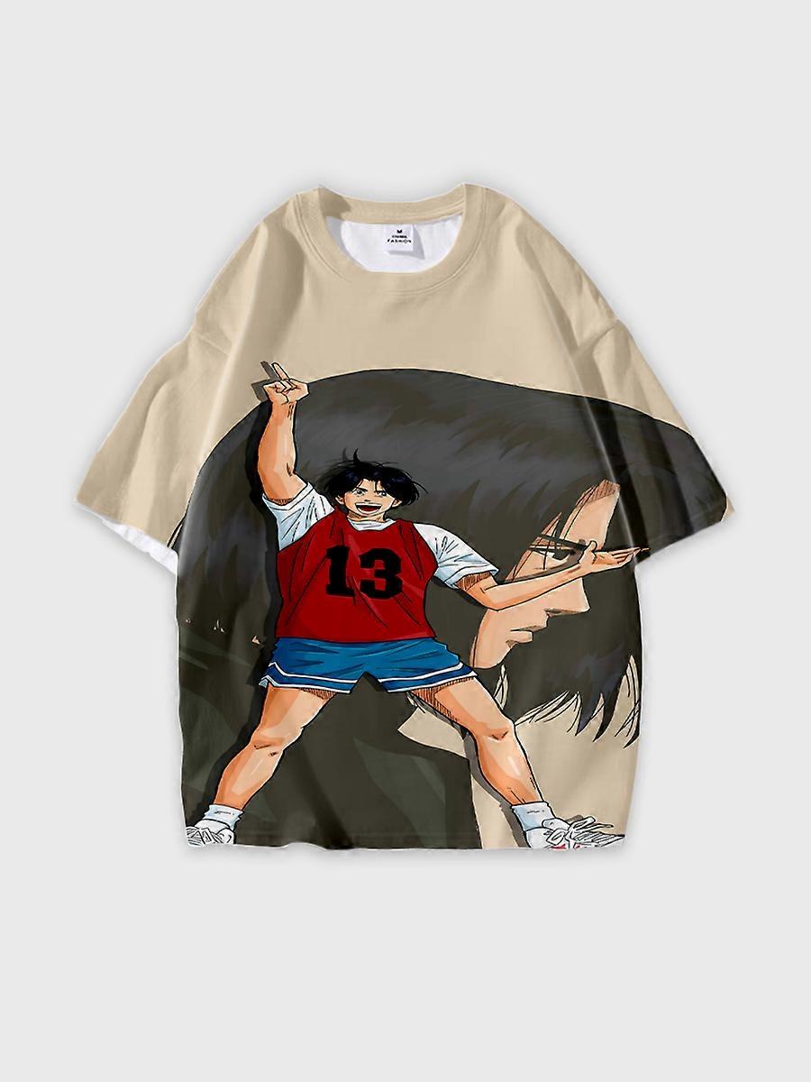 T-shirt round neck Role Pattern loose short sleeve C57