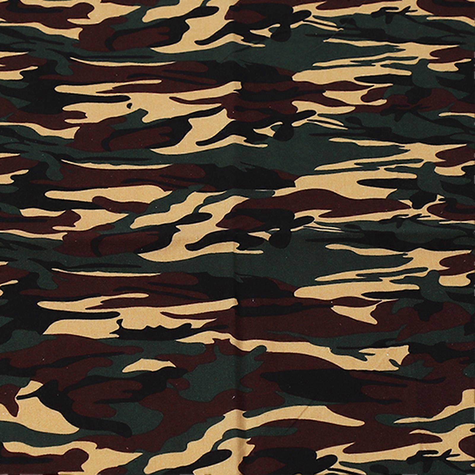 7Pcs Camouflage Cotton Fabric Squared 18.9in Wide Assorted Styles Soft Breathable Patchwork Fabric for Craft DIY