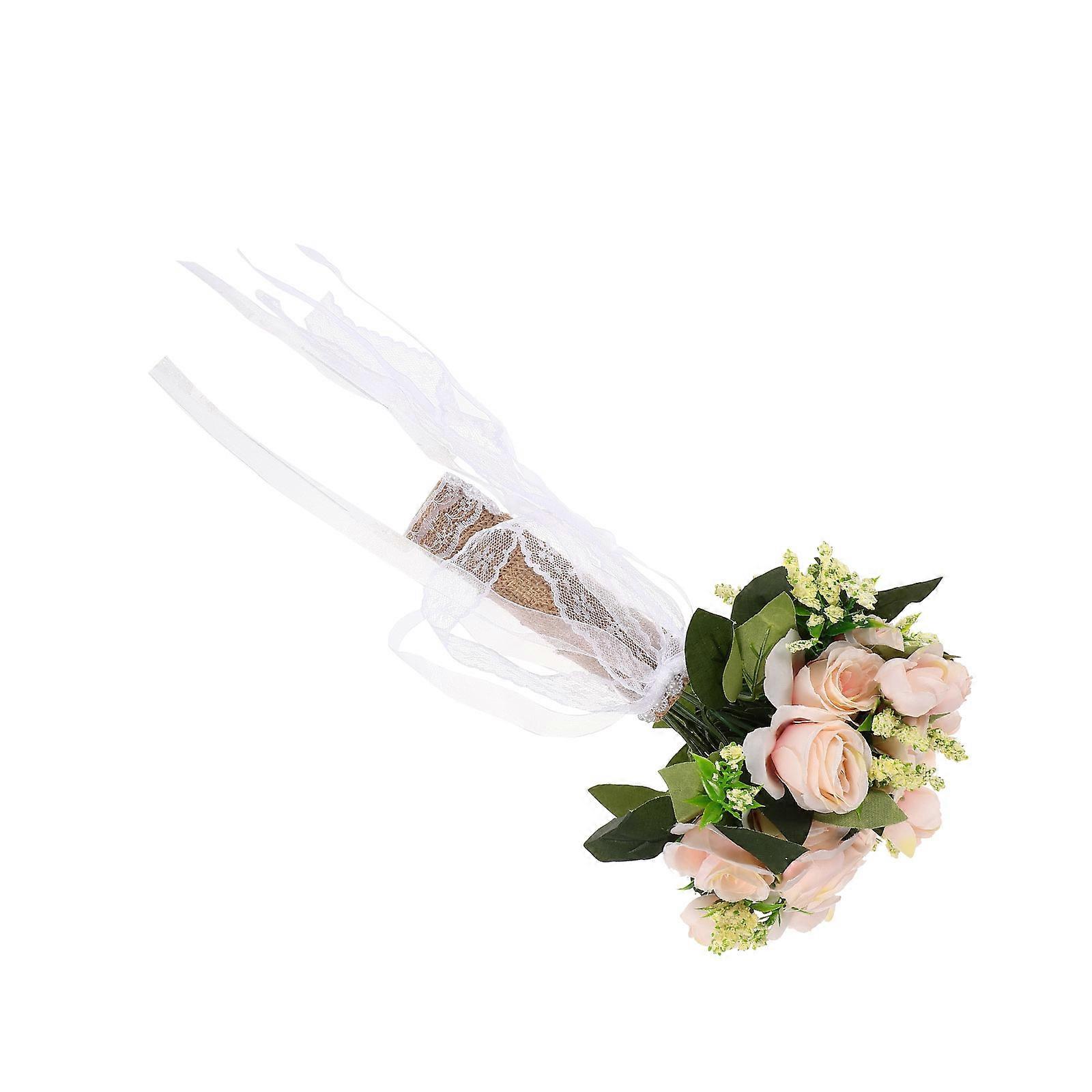 Multi Color Artificial Bridal Bouquet for Wedding Decoration with Realistic Silk Cloth Roses 12in