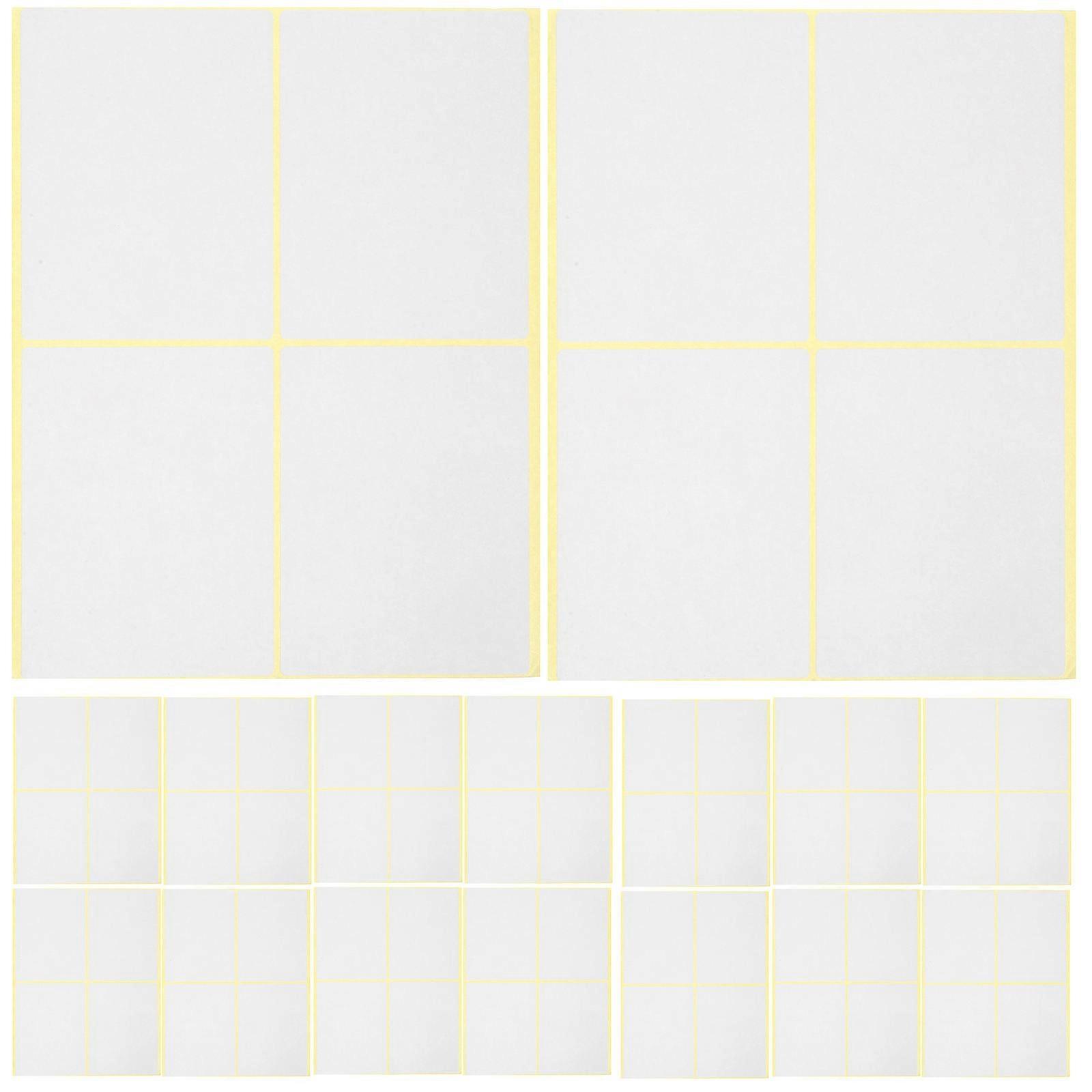 Blank Stickers Labels for Home Use Write on Stickers with Strong Adhesive White Self adhesive Paper