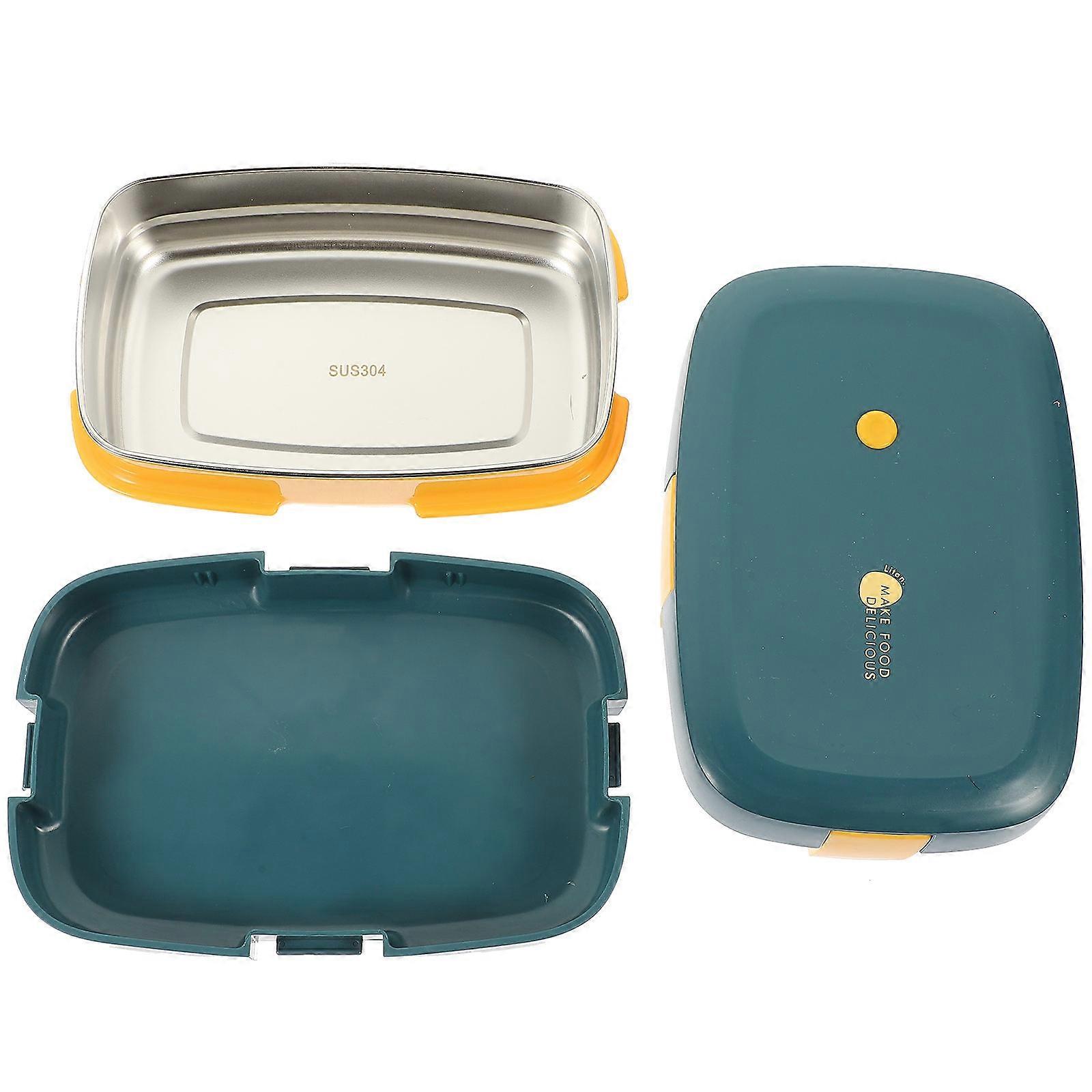 Blue Kids Lunch Box with Tableware Portable Food Container for Kitchen Use Lightweight Compact