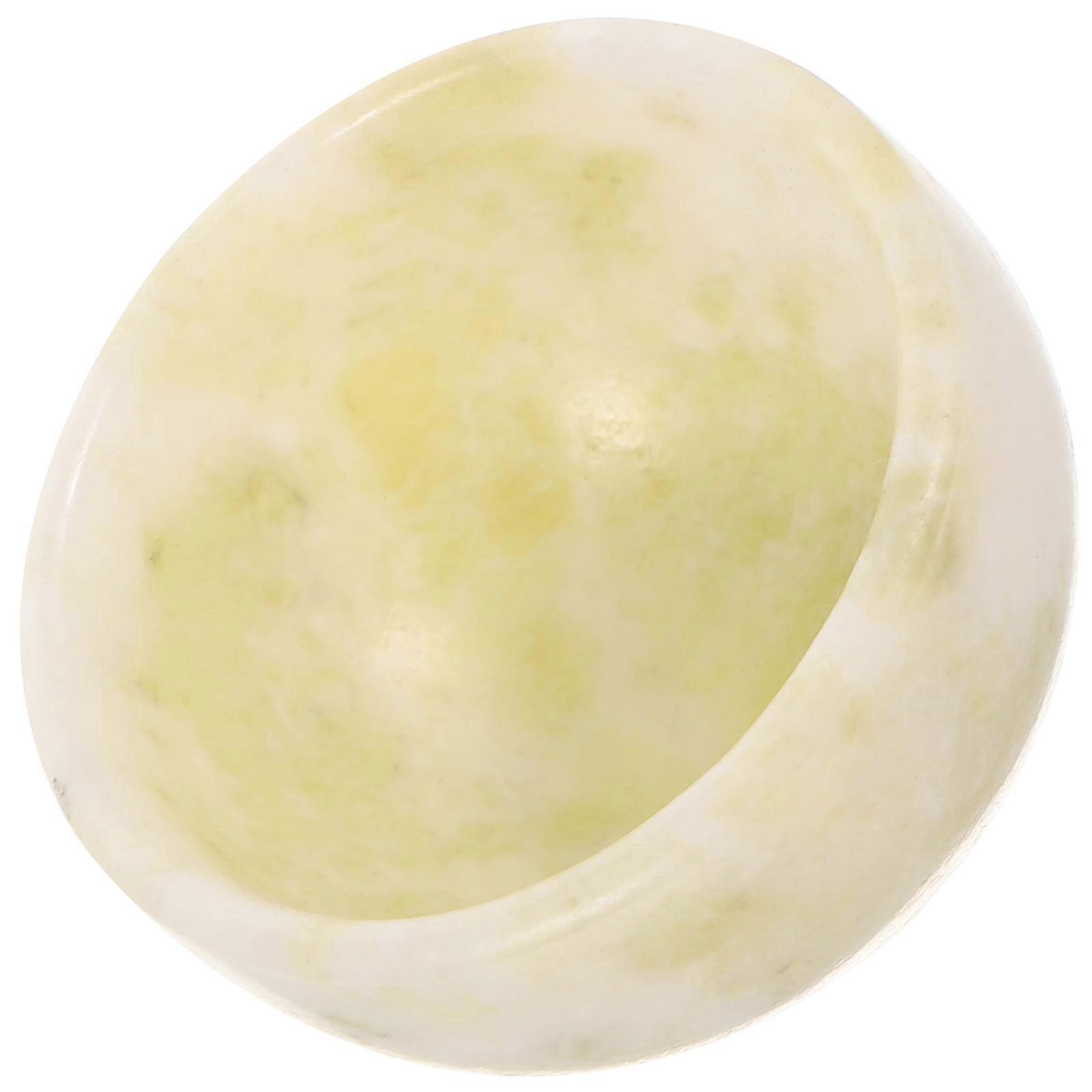 Natural Shaving Bowl Shaving Foaming Bowl Jade Round Travel Use 2×2×1.2in 1Pack