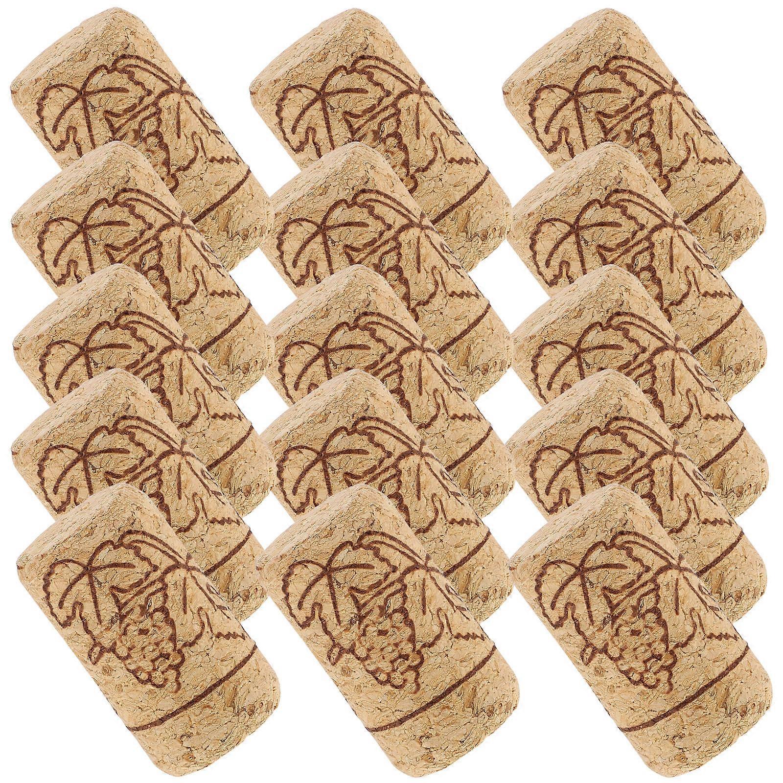 Wood Stoppers for Glass Bottles Brown Reusable Corks for Use 25 Pieces