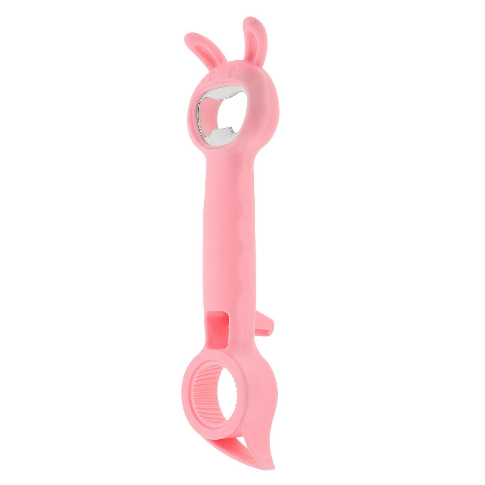 Versatile for Kitchen Gadgets with Ergonomic Grip and PP Steel Pink Compact Design 4 in 1 Tool