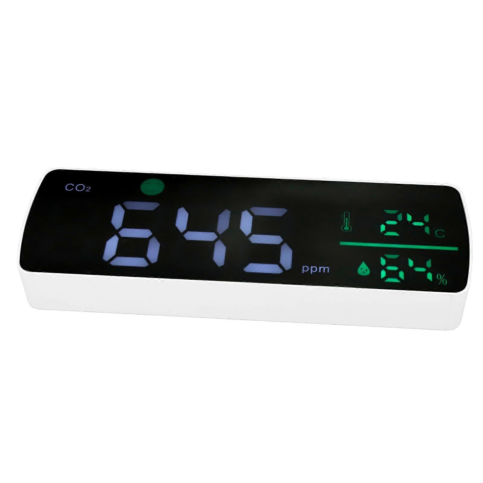 CO2 Monitor High Accuracy Far Infrared Sensor 2000MAH Battery Temperature Humidity Detector with Clear Display for Home