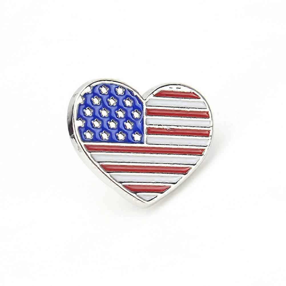American Flag Brooch for Decoration Lightweight Zinc Alloy Ideal for Party Gathering Multi Color 3 Pieces