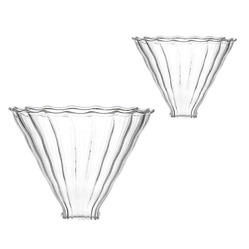 Durable Glass Coffee Filters for Home Use Reusable 2pcs Small Size