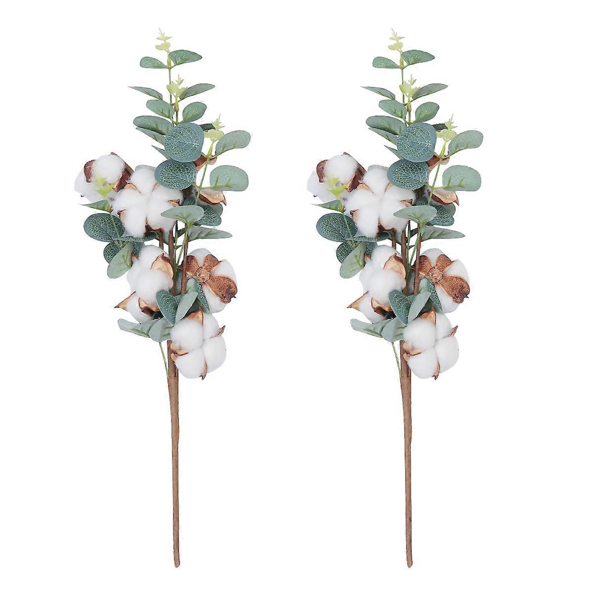 Artificial Eucalyptus Leaf Ornaments for Wedding Decoration Made of Cotton Multi Color 4PCS