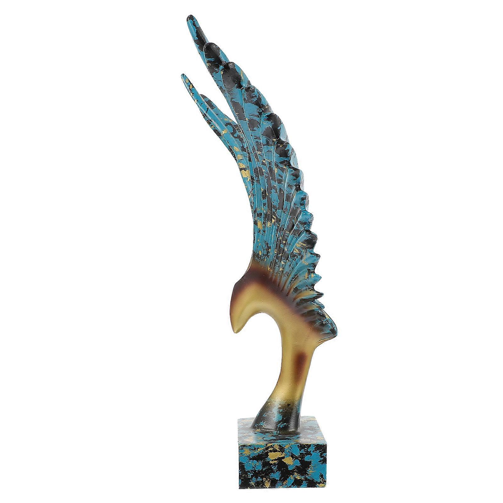 Nordic Dapeng Wings Resin Statue, Decorative Eagle Figurine for Office and Home Desktop, Creative Abstract Bird Sculpture, Simple Vintage Style