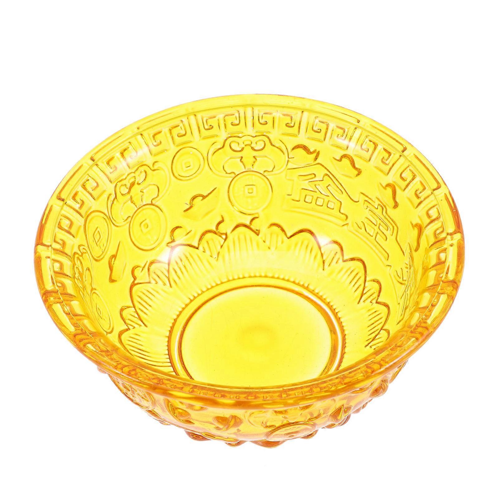 Yellow Basin Cornucopia Decorative Buddhas Gift for Decoration