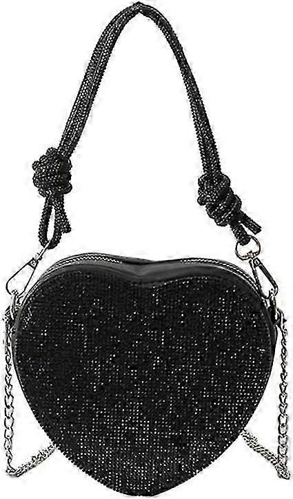 حقيبة يد نسائية على شكل قلب سباركلي حجر الراين