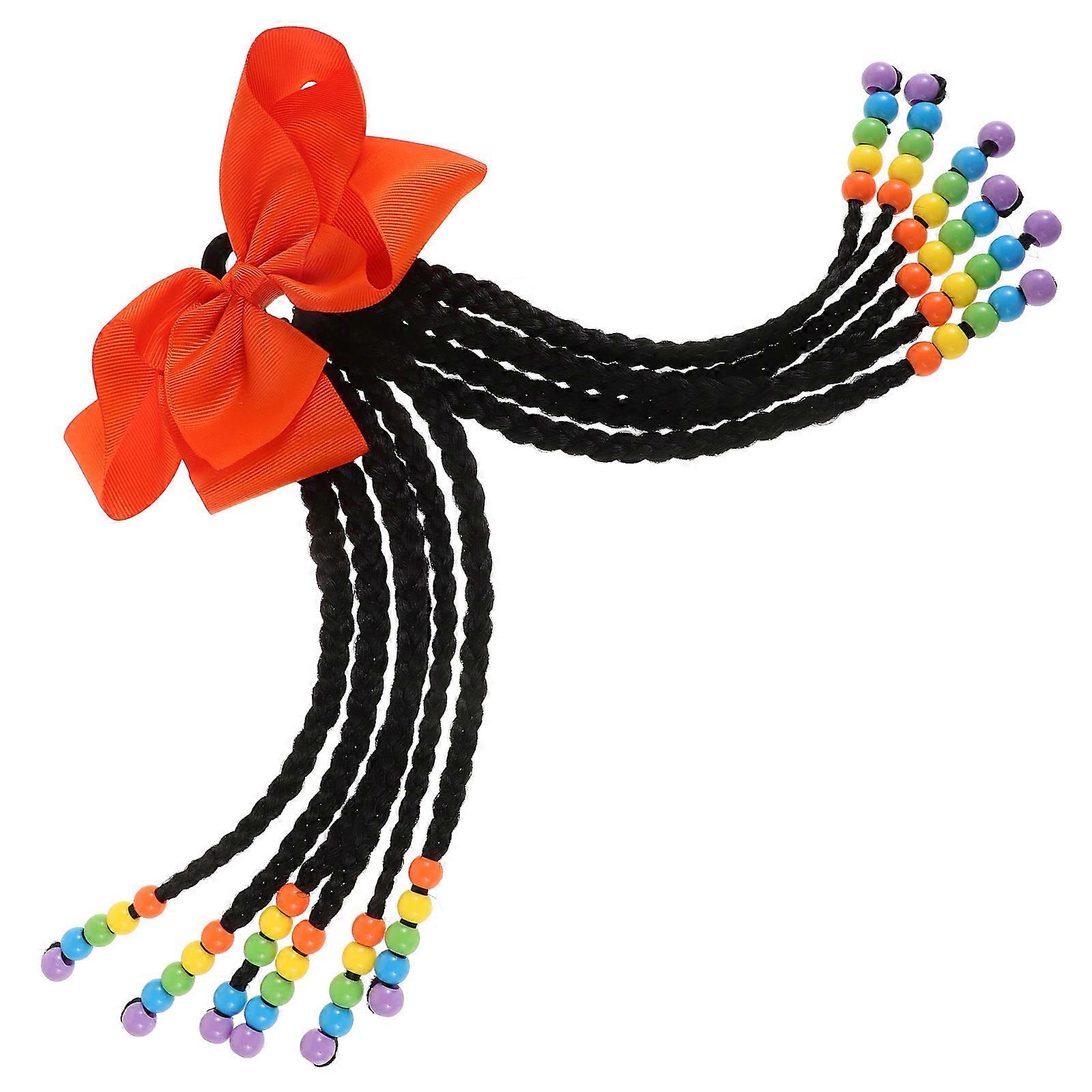 Ponytail Hair Extensions For Girls Orange 26 X 12 X 1 CM Suitable For Special Occasions 1 Pcs