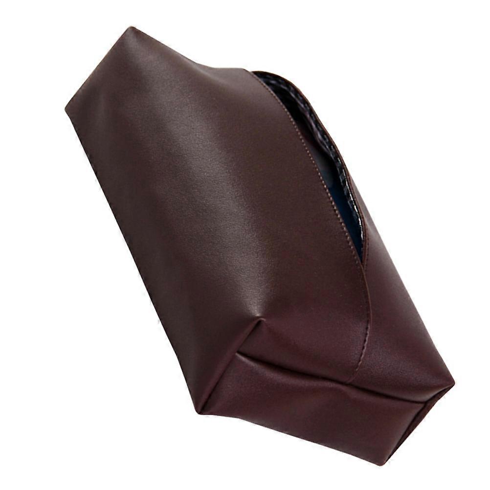 Dark Red PU Tissue Box Compact Design for Home Use Stylish Decoration Size 5.5 x 5.5 x 6.5 Inches