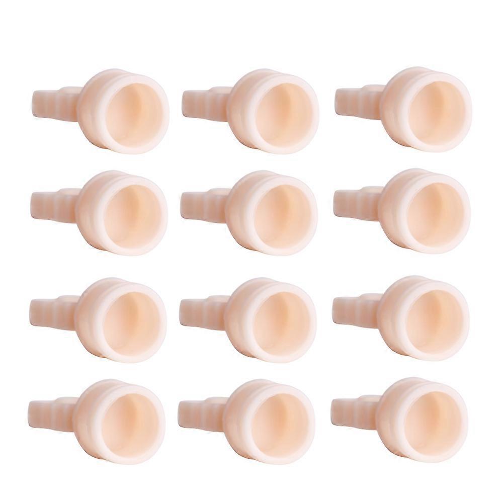 Silicone Pigment Ring 100Pcs White for Hygienic Application Makeup Use