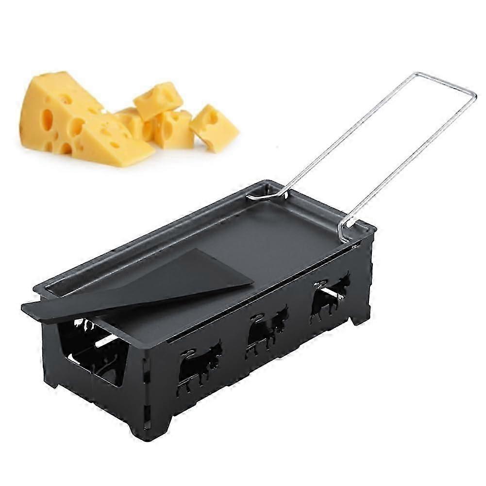 Mini Raclette Grill Set  Non-Stick Professional Cheese Melter with Baking Tray and Spatula