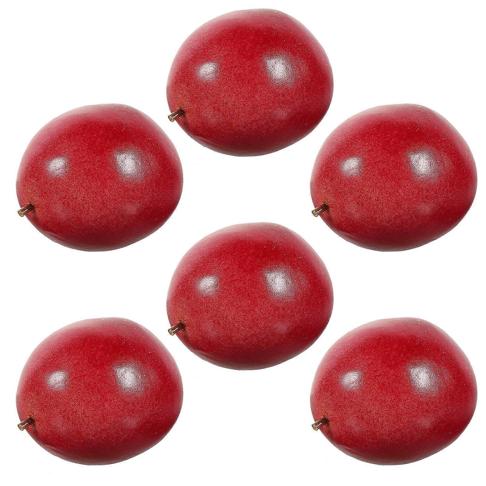 6pcs Lifelike Artificial Fruits Set for Home, Party, and Photography Decor – Realistic Faux Fruit Display for Holidays and Events