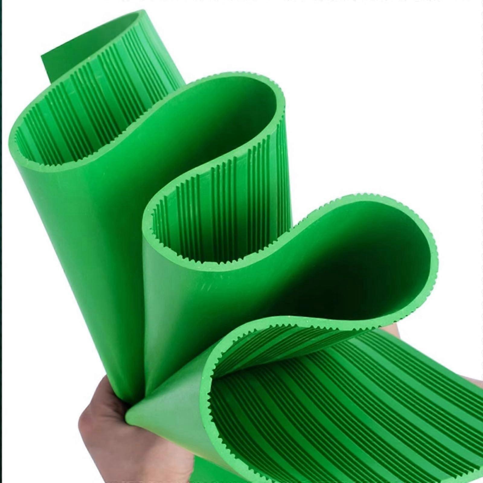 Electrical Insulating Rubber Safety Mat for High Voltage Protection in Substations and Transformers, 0.9x1m Green, 10mm