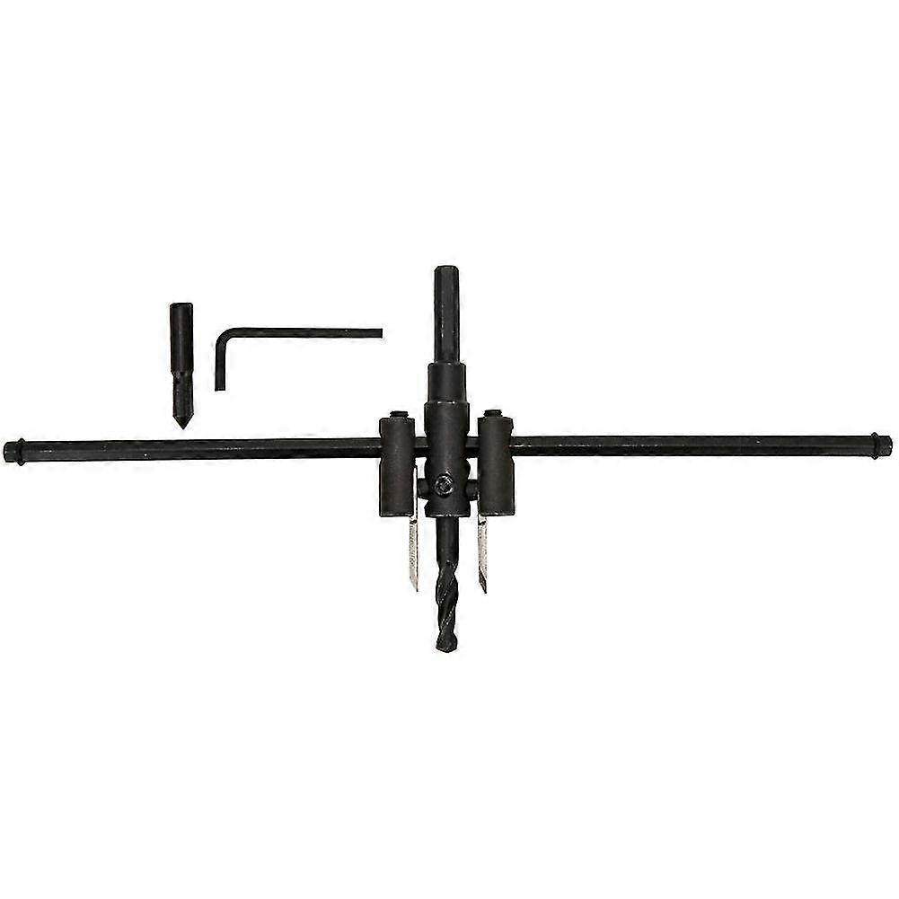 Adjustable Black Circle Hole Saw Drill Bit Set - 30-200mm Woodworking Tool for DIY Projects & Precision Cutting