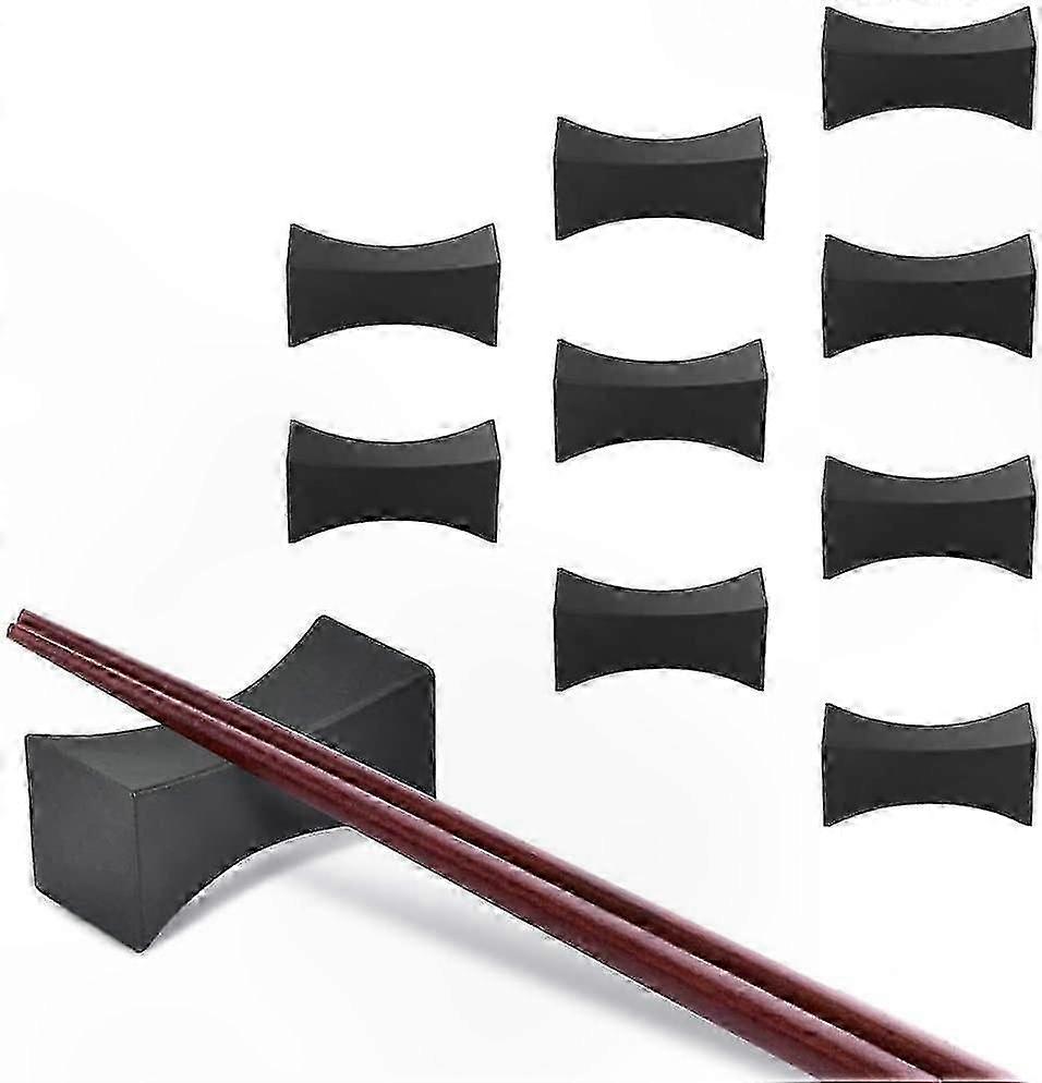 10-Pack Reusable Chopstick and Utensil Holders, Durable Alloy Fork Knife Rests for Dining Tables