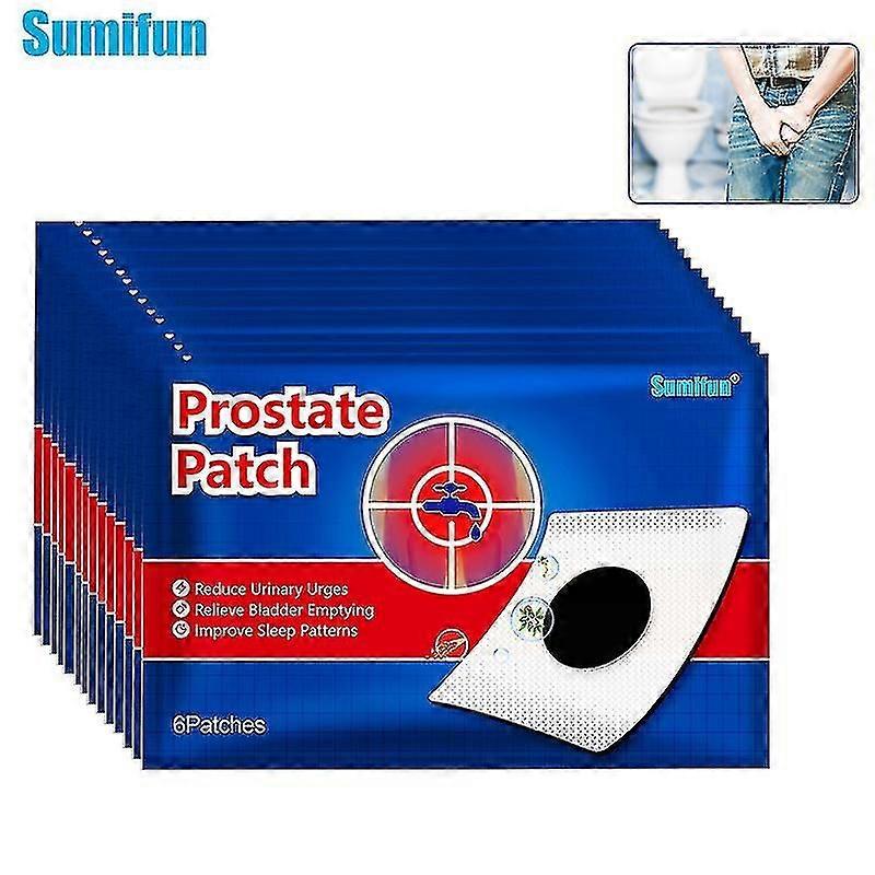 6/24/30pcs البروستاتا السرة الجص الصينية الطبية المسالك البولية بقع الفقراء يورينا