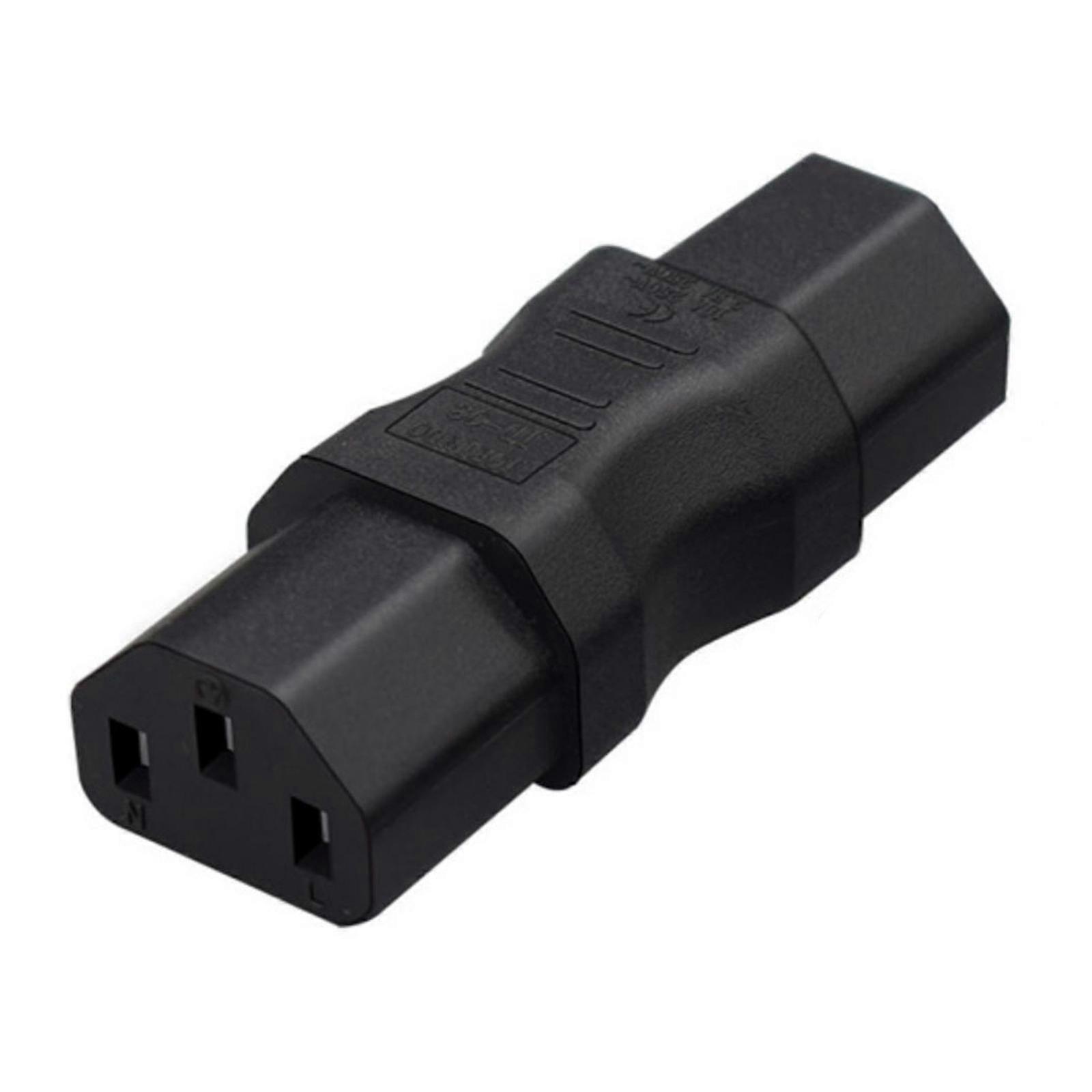 IEC320 C13 to C15, Cloverleafs Shape Female Adapter, 3Pin C13 Plugs to C15 Female Power Adapter Converters