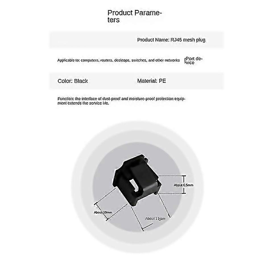 For Rj45 Interface Dust Plug Dust Cap Router Switch Network Cable Fruugo Uk White