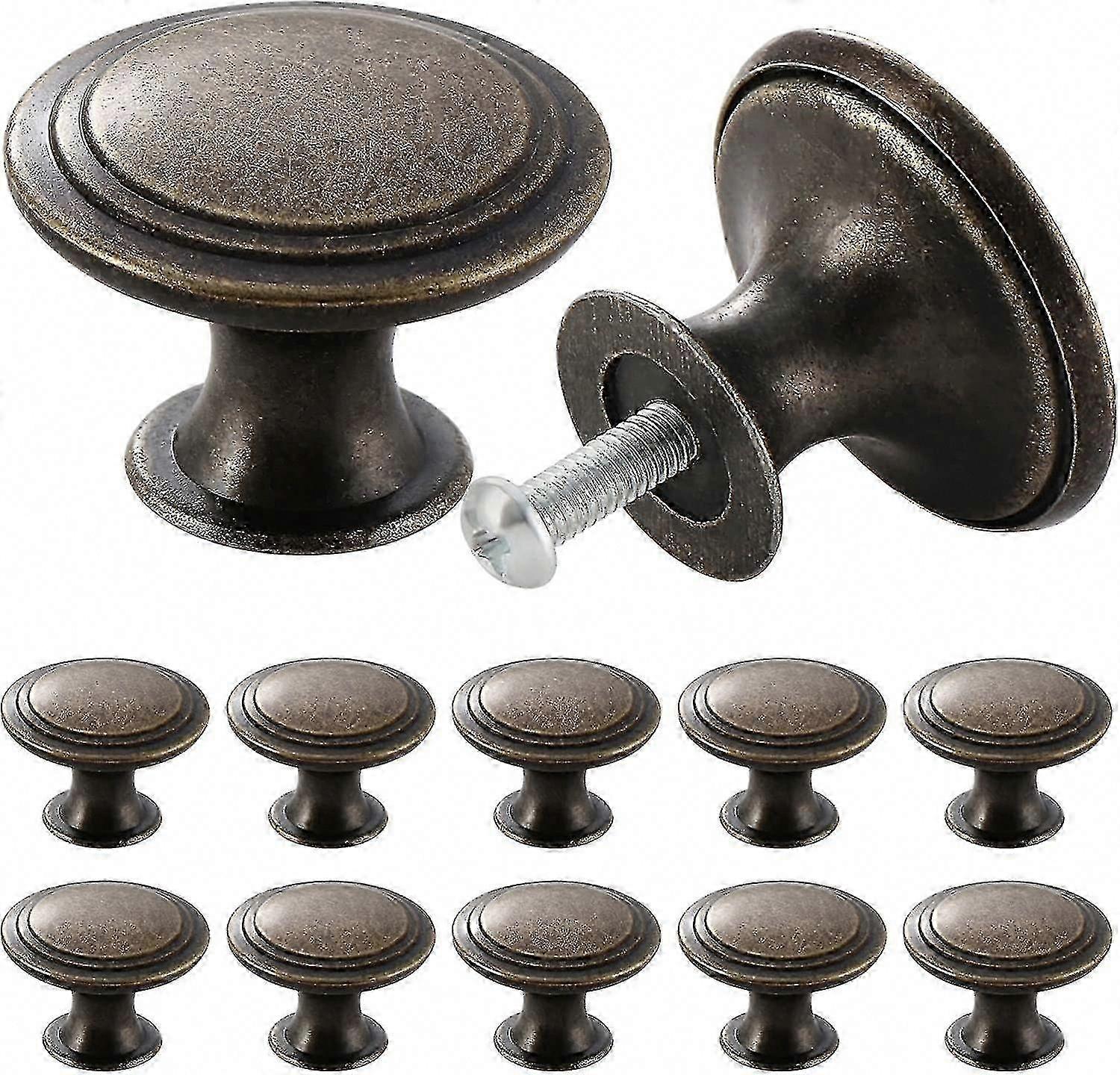24pcs Vintage Cabinet Knobs - Antique Style Drawer Pulls for Kitchen Cupboard