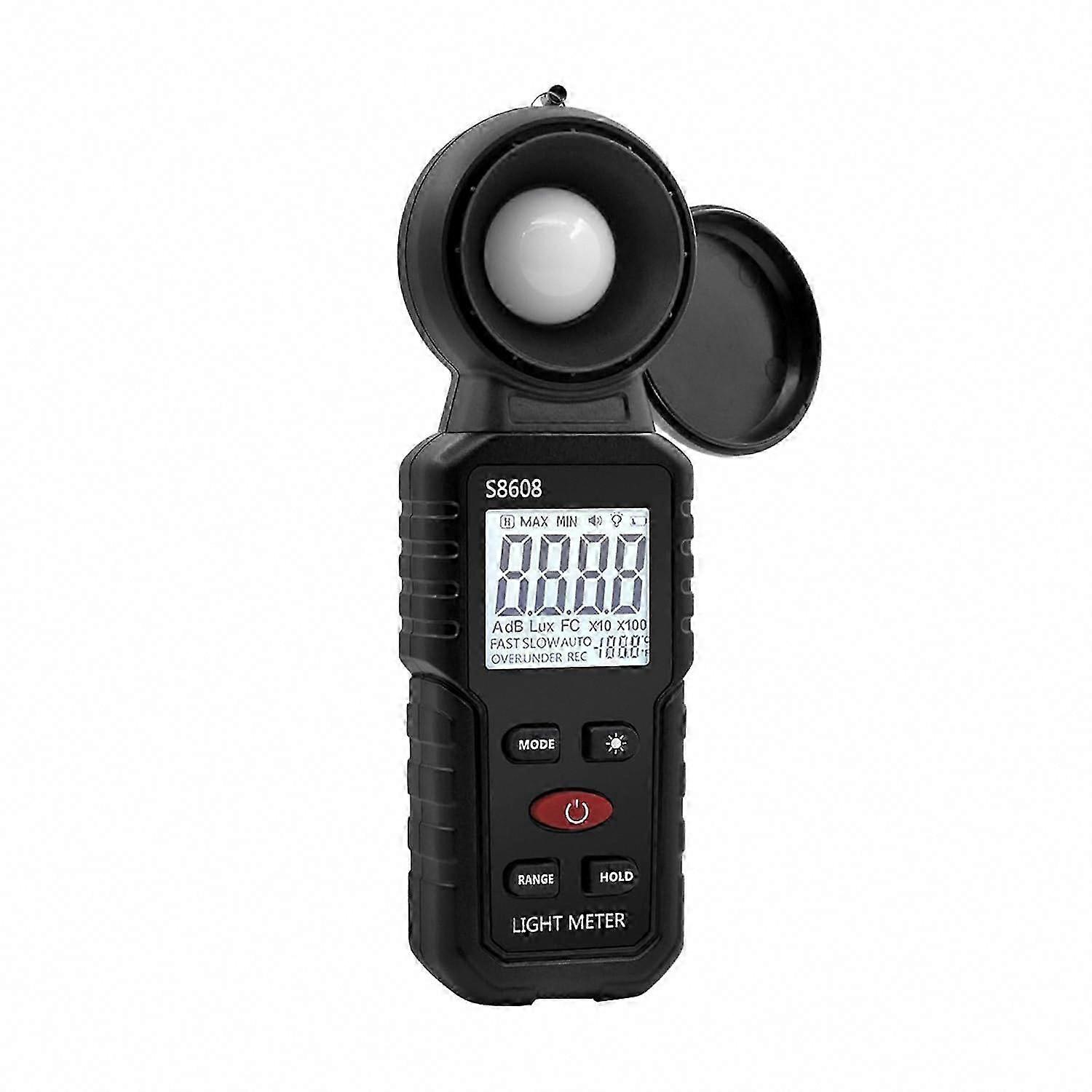 Digital Lux Meter, Light Measurement with 0.1-200,000 Lux, Portable Digital Ambient Light Meter Range Up to 200,000 Lux for LED Light, Plants