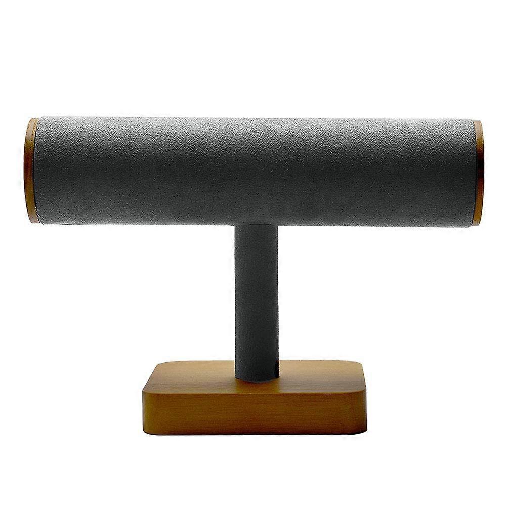 Solid Wood Display Rack Holder for Watches and Headbands, Dark Gray Professional Showcase for Home or Showroom Display