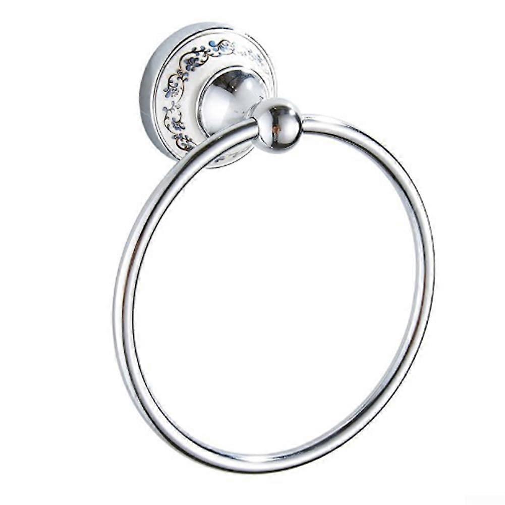 Simply mount this elegant stainless steel towel holder in your laundry room or kitchen.
