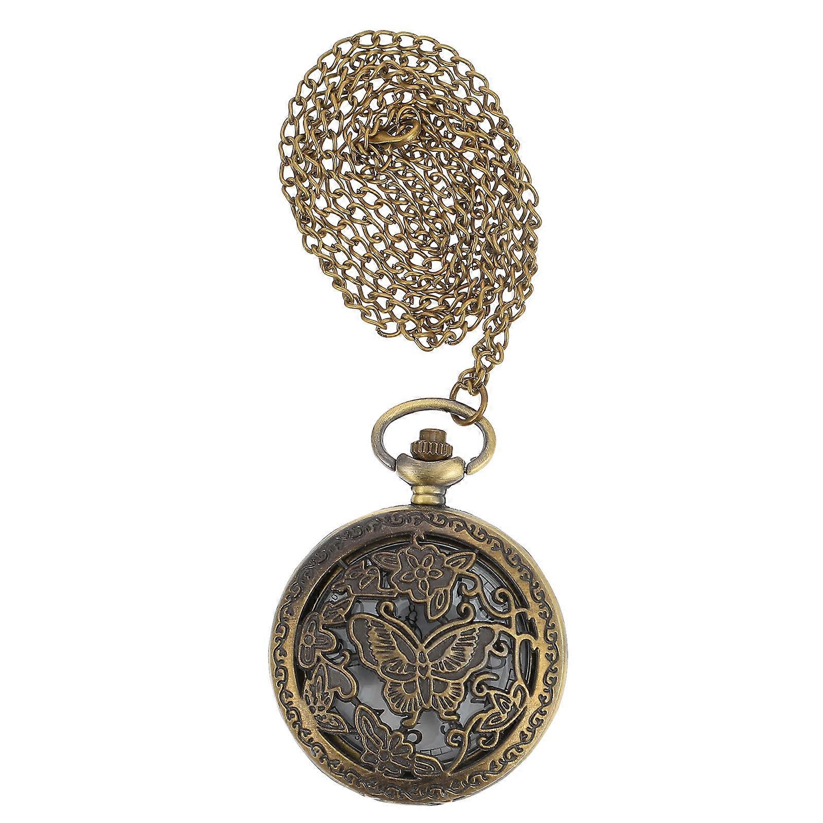 Pocket Watch With Unique Clamshell And Hollow Design Targeting Decorative Use For All Ages 1Pcs