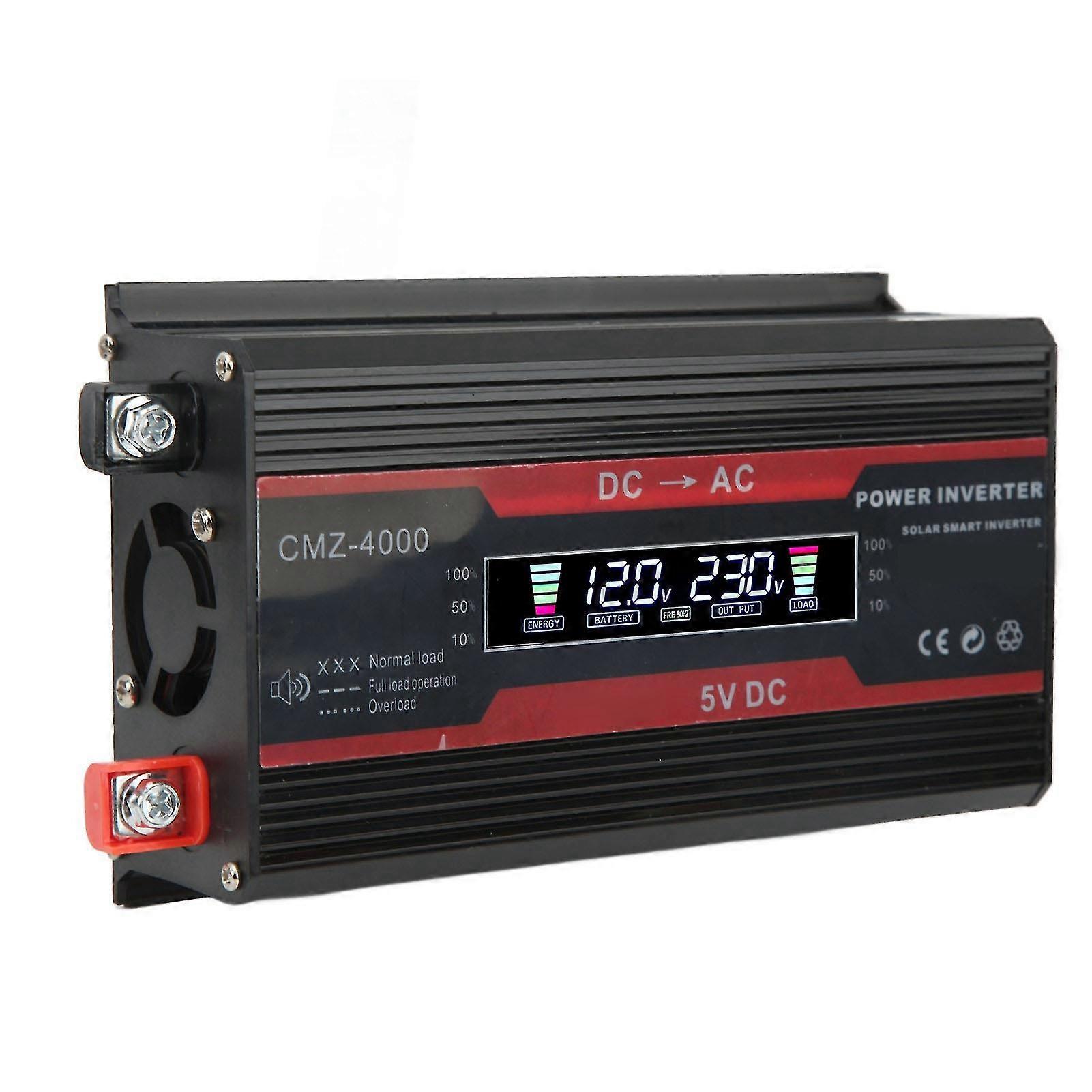 2025 300W Modified Sine Wave Inverter Dual USB Ports 4.2A Fast Charging Car Power Inverter with Color Digital Display 12V to 230V
