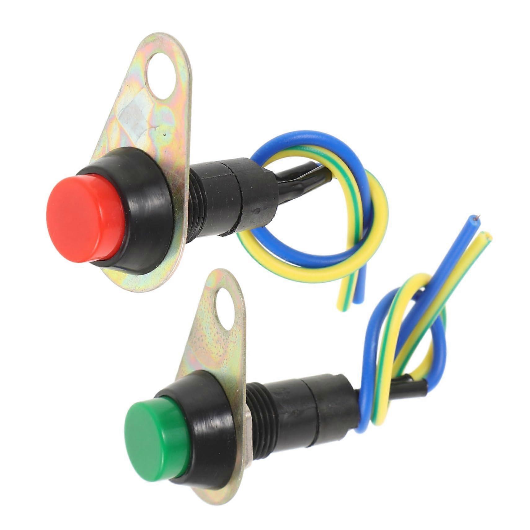 Multi-Function Switch with Indicator Light for Motorcycles and Bikes - Durable Safety Mechanism, Reliable Performance, 2-Pack