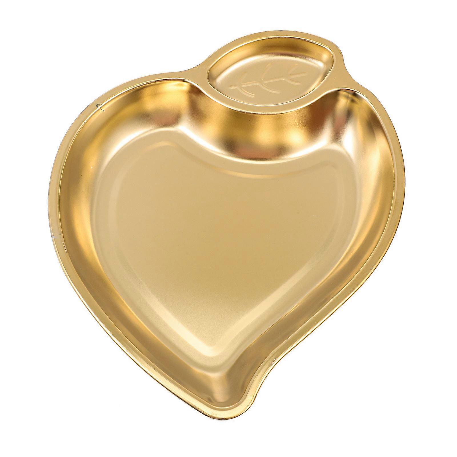 Reusable Fruit Dish Peach Heart Shape Serving Plate For Party Dinners With 1Set