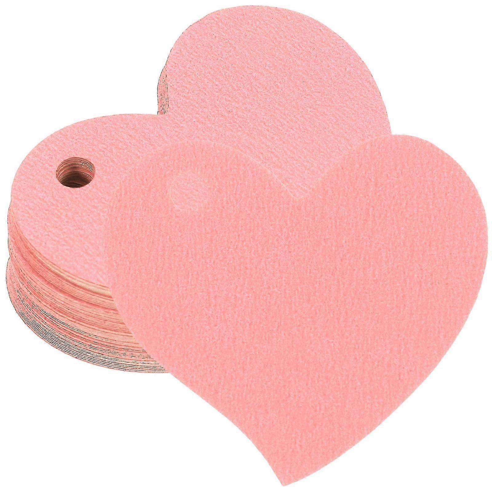 50 stk hjerteformede gavelapper Kraft Paper Blank favoriserer etiketter for bryllupsfest forsyninger