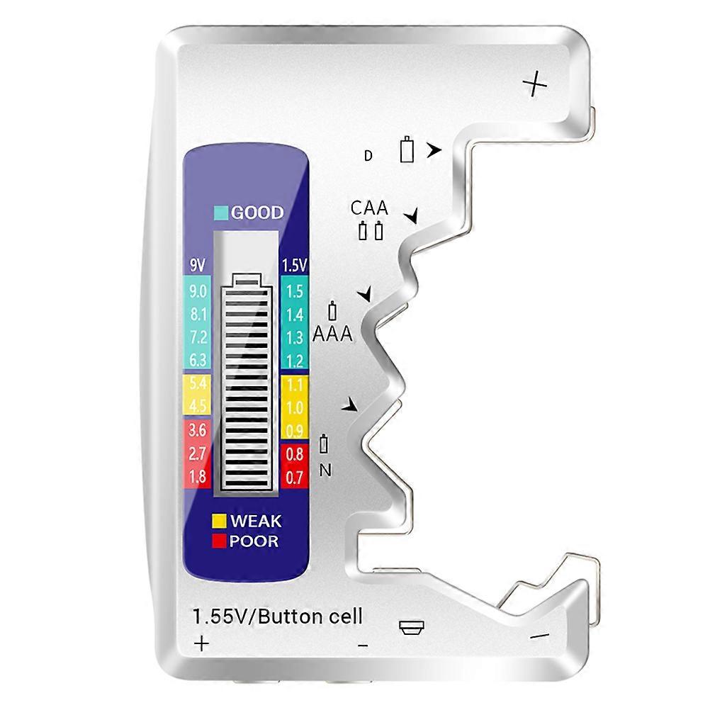 Compact Battery Tester with LCD Display, Ergonomic Design, Insulated Shell for Easy Operation and Storage