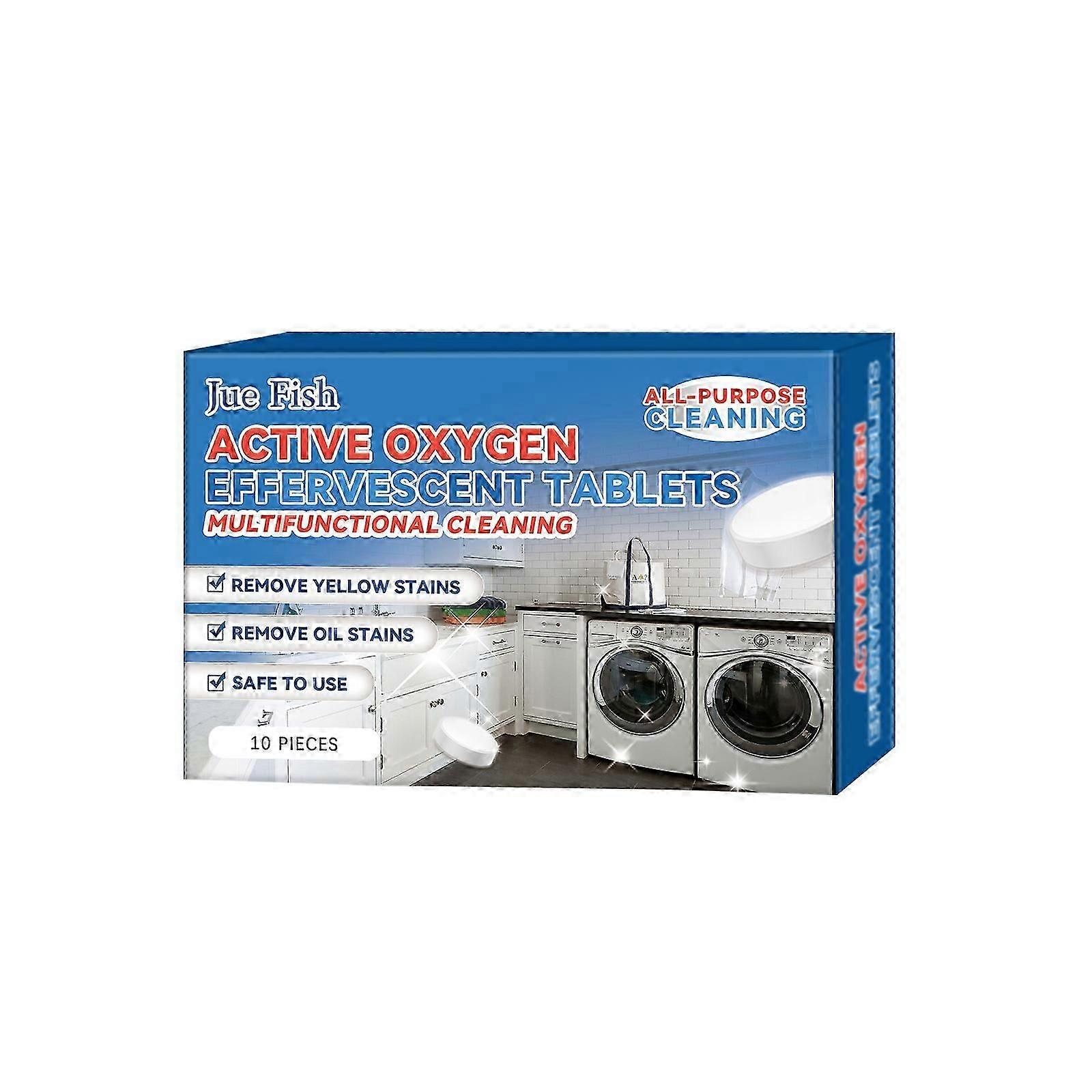 Oxygen Cleaning Tablets - Multi-Functional Effervescent Stain Remover for Kitchen & Laundry