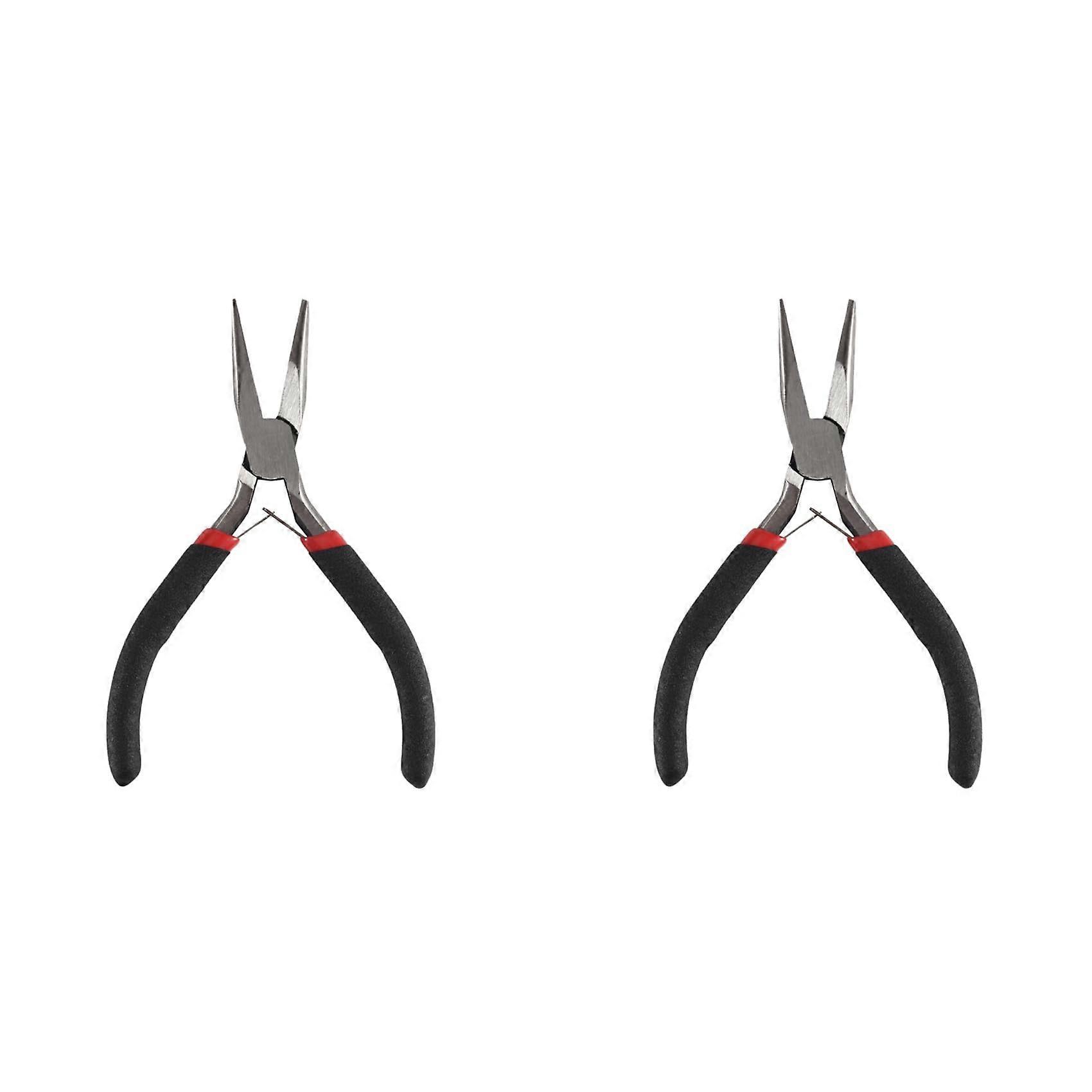 Needle Nose Pliers 2-Pack, Black, Handy DIY Tool, Smooth Jaw, Compact Size