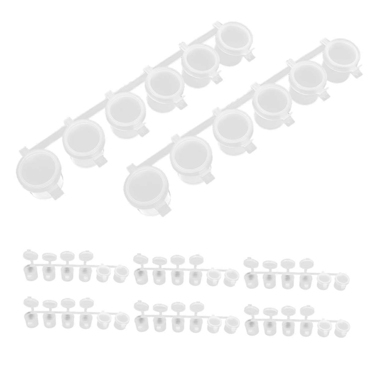 8 Transparent Mini Paint Cups for Watercolors - 8-Pack Art Storage Containers for Classroom and Crafts